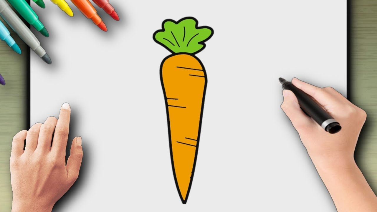 COMMENT DESSINER UNE CAROTTE FACILE - COMMENT DESSINER LA CAROTTE DE LAPIN DE P&Acirc;QUES&nbsp;?