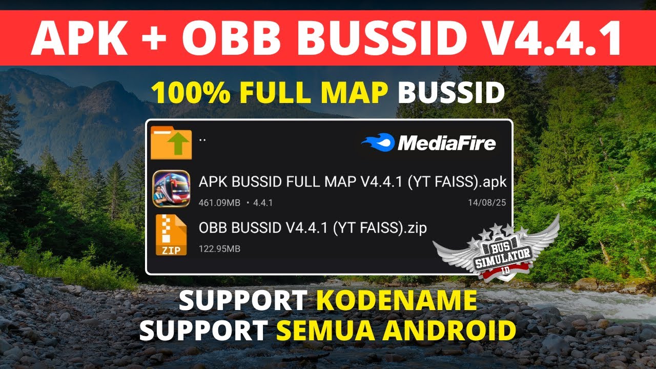 UPDATE APK + OBB BUSSID V4.4.1 FULL MAP | SUPPORT KODENAME & SUPPORT SEMUA ANDROID