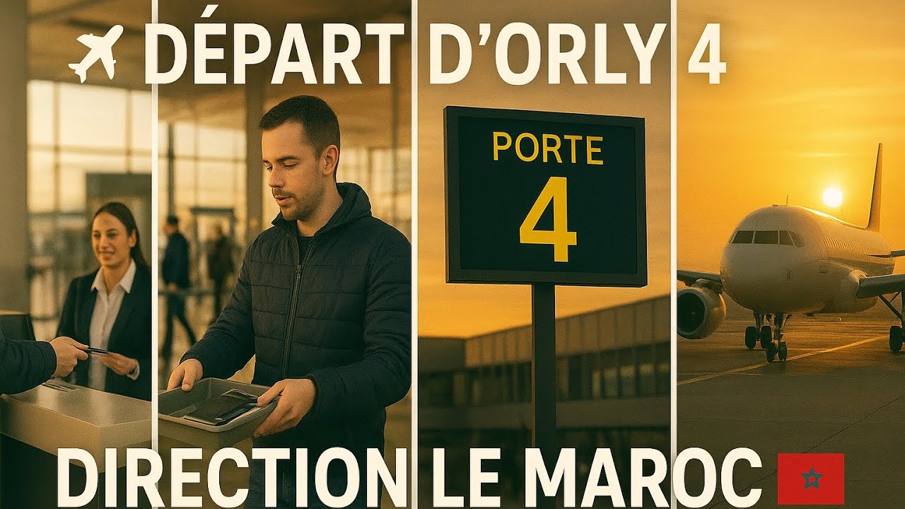 Aéroport Orly4/Départ avec toutes les étapes .من التسجيل حتى الصعود إلى الطائرة و مغادرة اولي 4