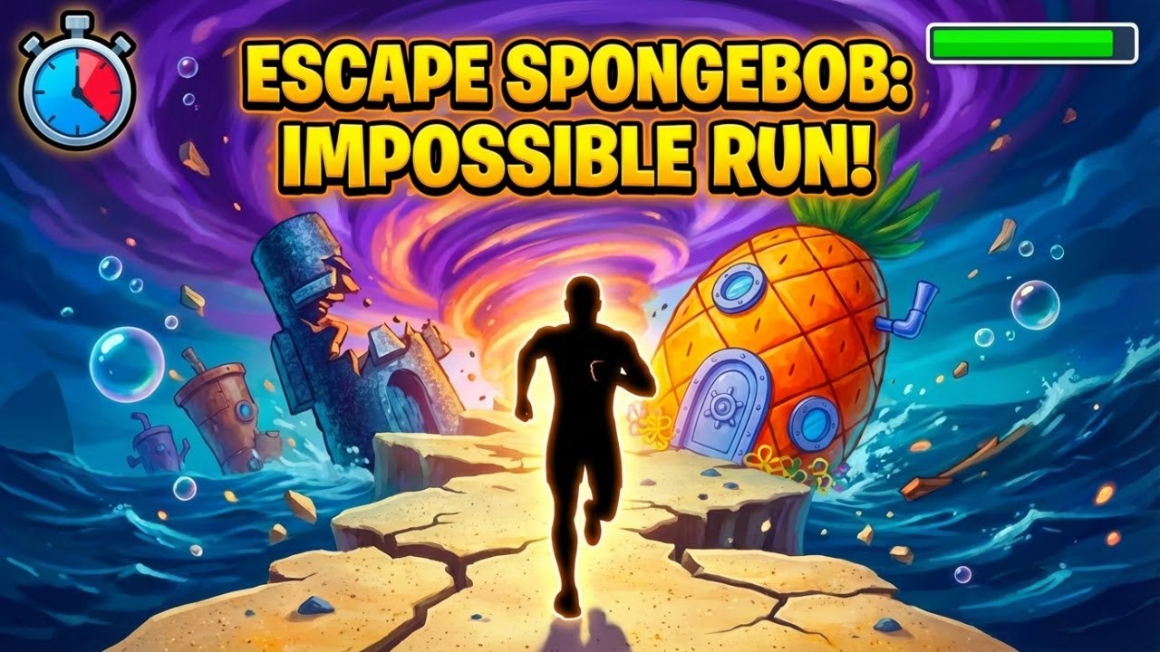 SpongeBob Survival Run: 3 Minute Immersive Interactive Warm Up