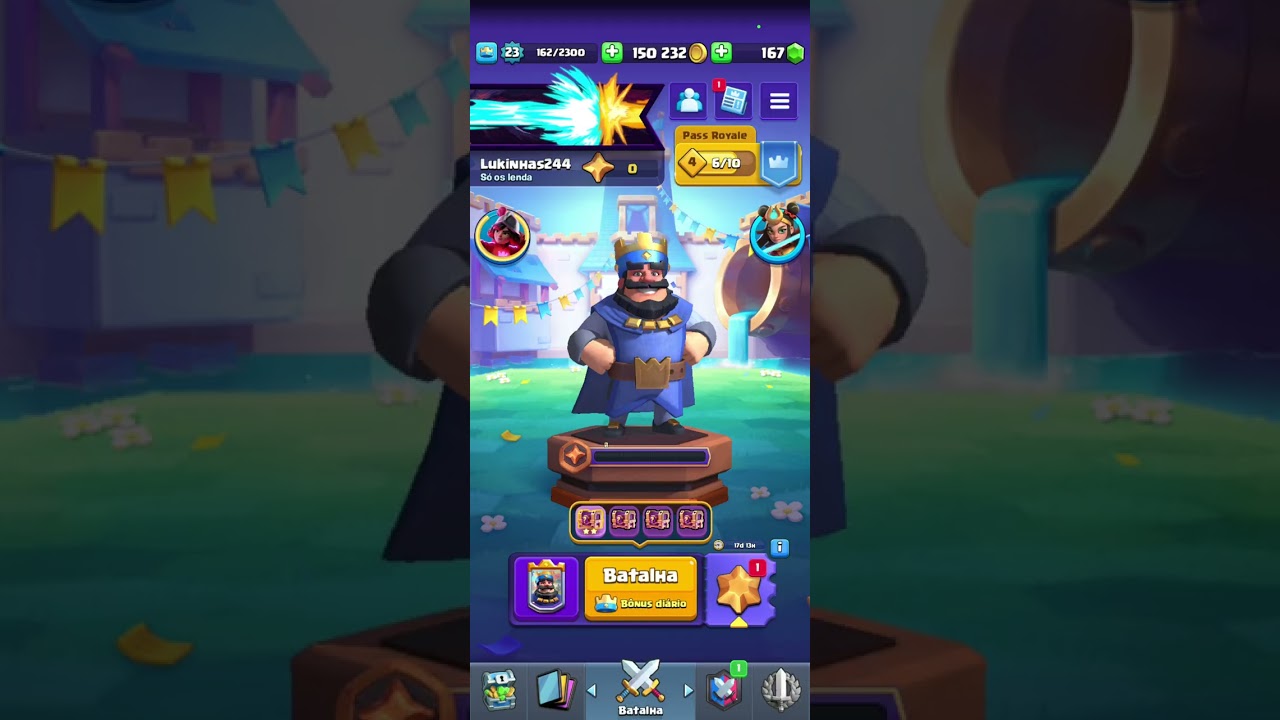 Jogando clash royale