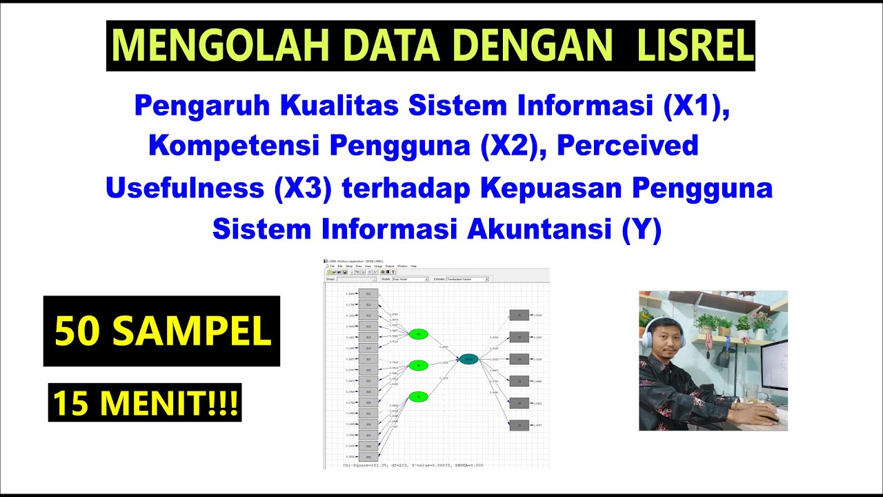 Olah Data LISREL, Structural Equation Modeling SEM, 5 Juni 2023