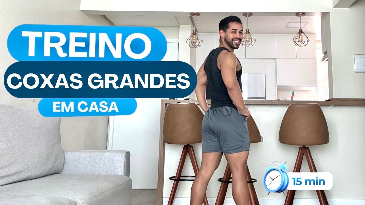 Treino em casa para AUMENTAR AS COXAS sem equipamentos (em CASA)