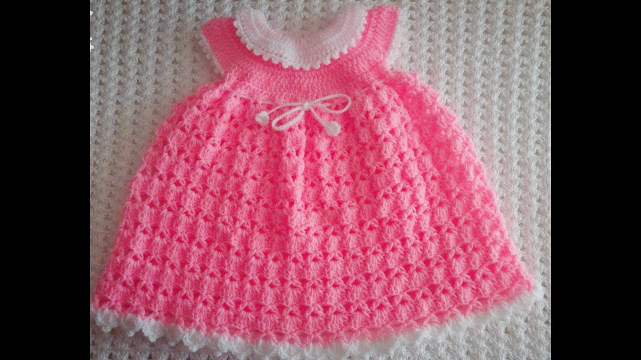 How to crochet a baby dress for 0-3 months (sinhala)❤️❤️💃💃💃💃
