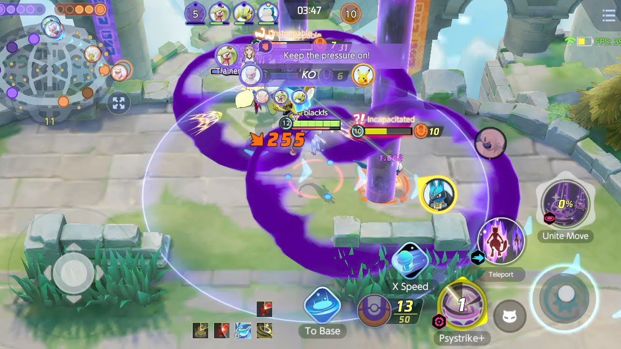 Mega Mewtwo Y is OP Pokemon Unite CPU match Trial