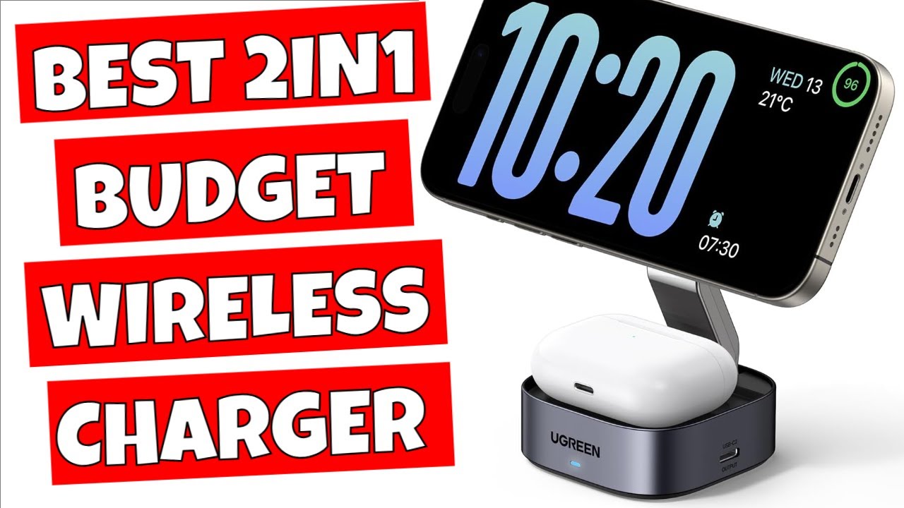 BEST QI Wireless Phone & Airpod Charger Ugreen 2 In 1 Wireless Desktop Folding Charger W526 35278
