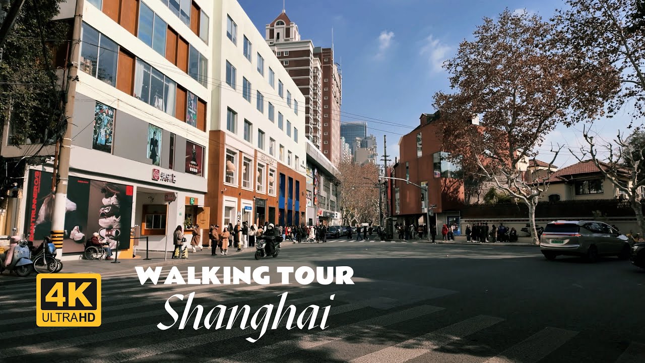【4K Walk】Shanghai Winter Morning | French Concession | Huashan Road | Anfu Road | 4K 60fps