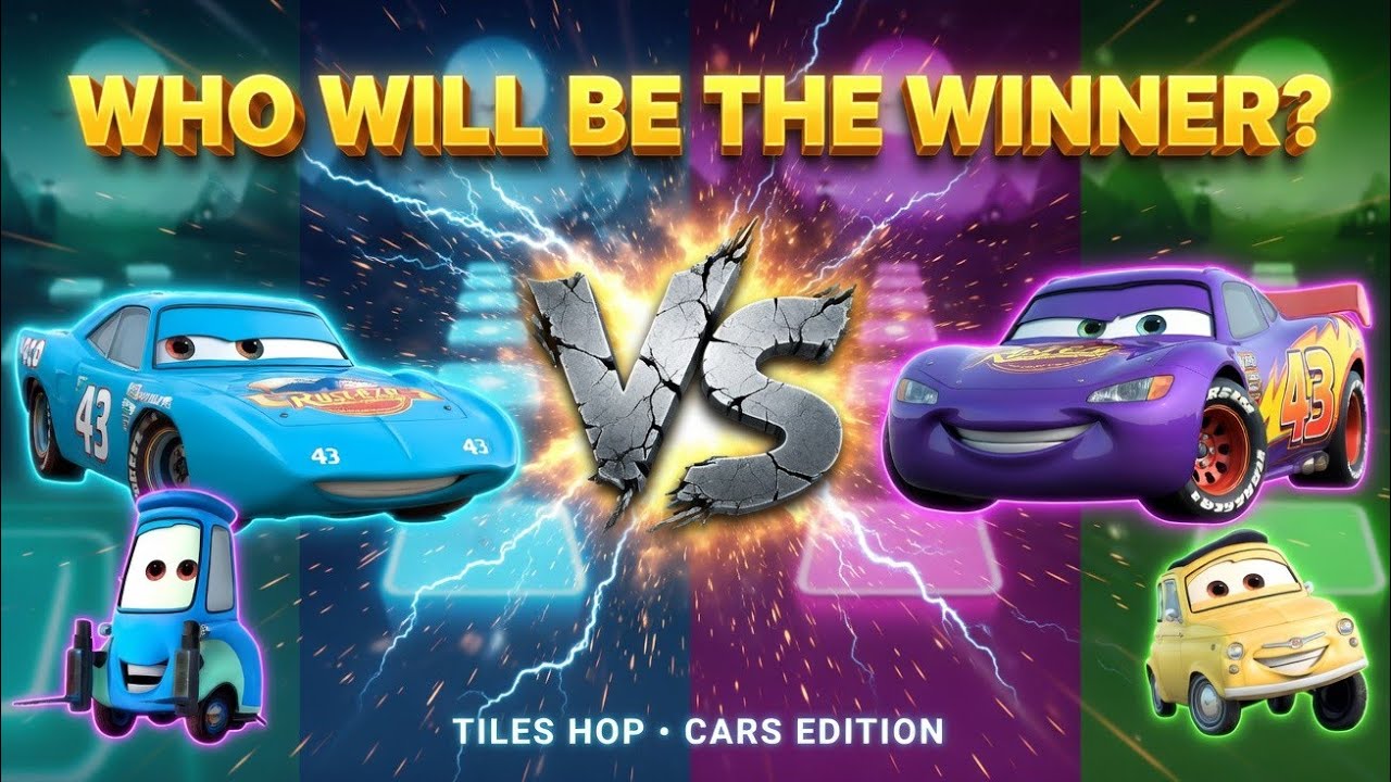 Lightning McQueen Tiles Hop 🔥 EDM Rush | Perfect Beat Jump Challenge