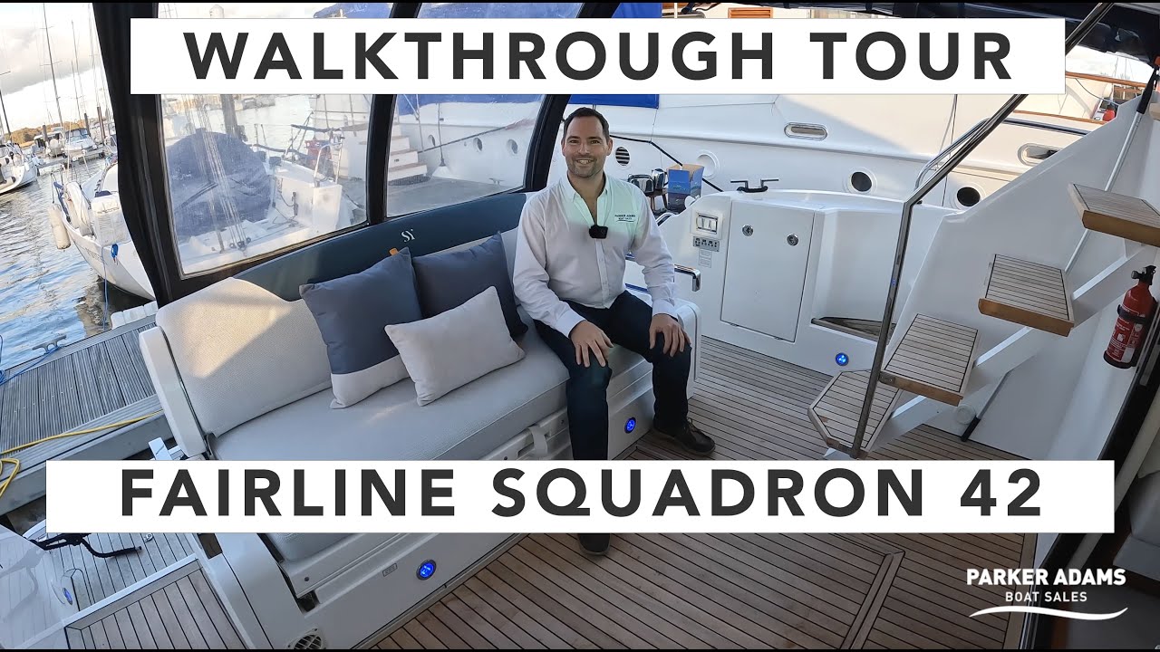 Yacht Walkthrough Tour of Fairline Squadron 42 - Setag Enhanced boat - Refitted throughout