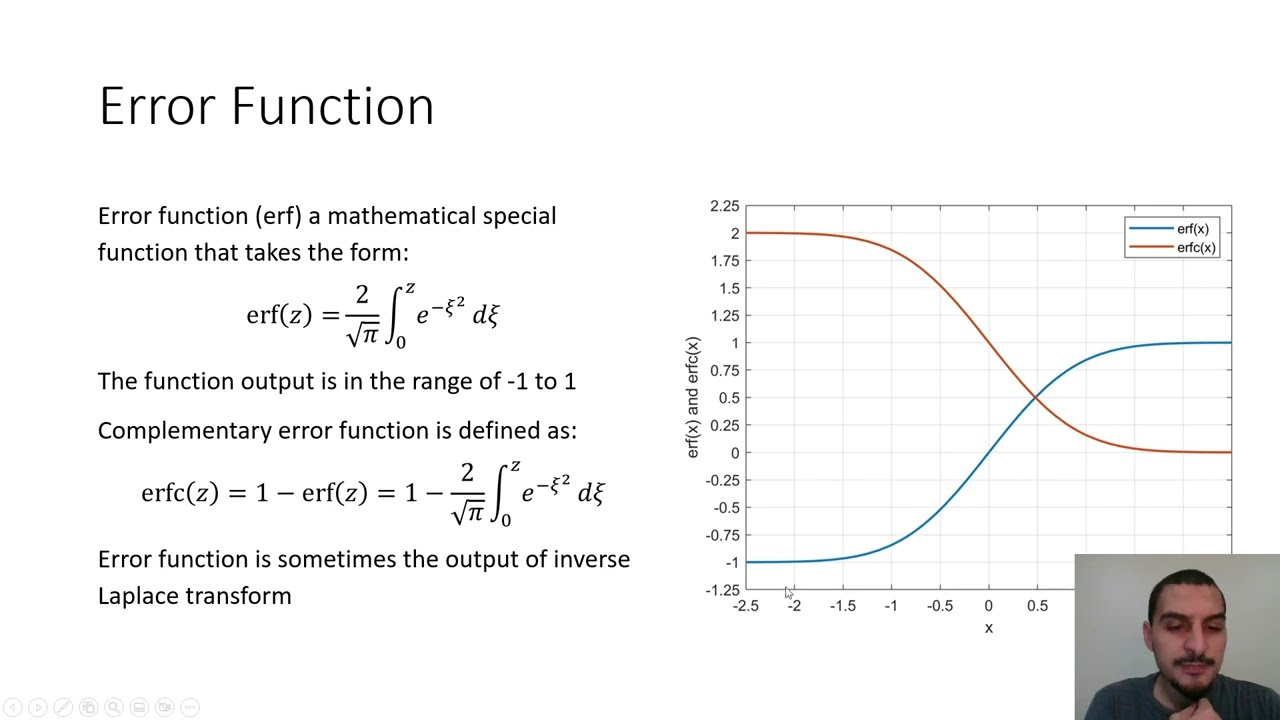 Mass transfer in English | 42 | Quick review on error function