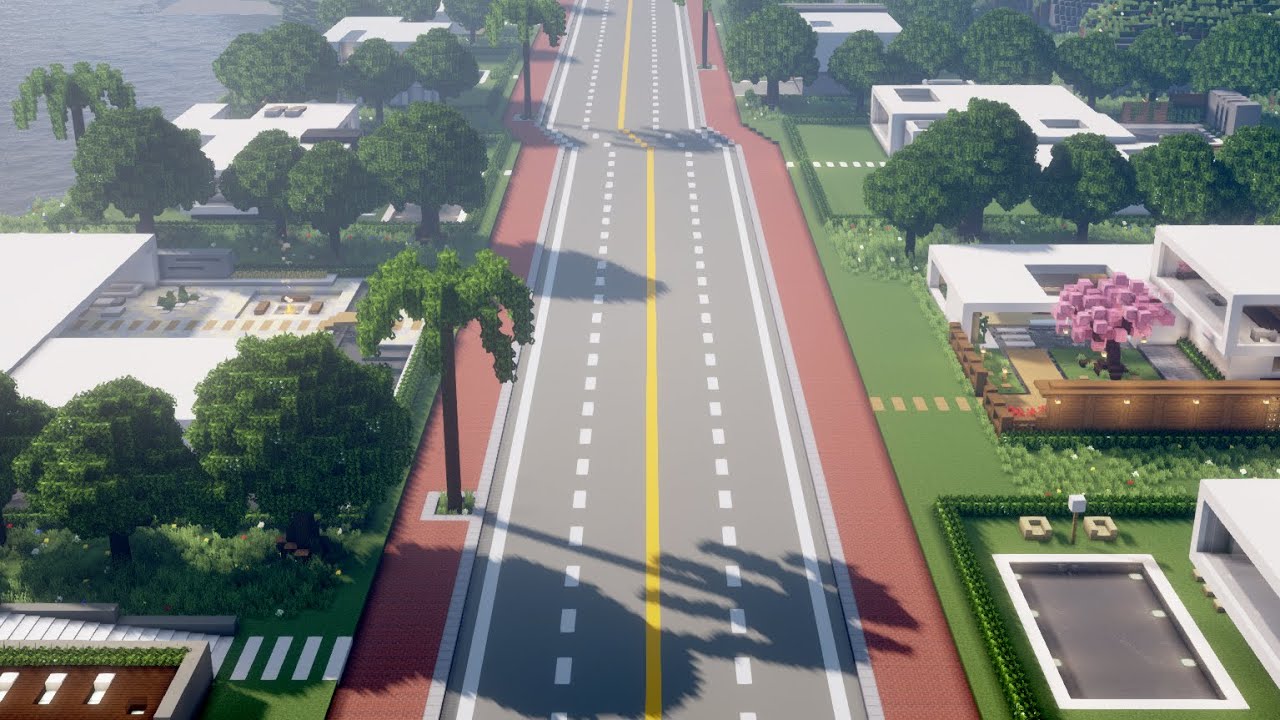 Minecraft Tutorial | Road | Gracium - Modern City #22