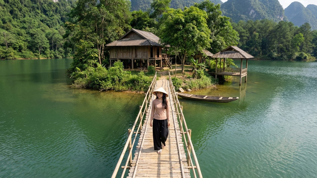A Young Woman Builds Her Dream Wooden Home on a Wild Island | From Start to Finish