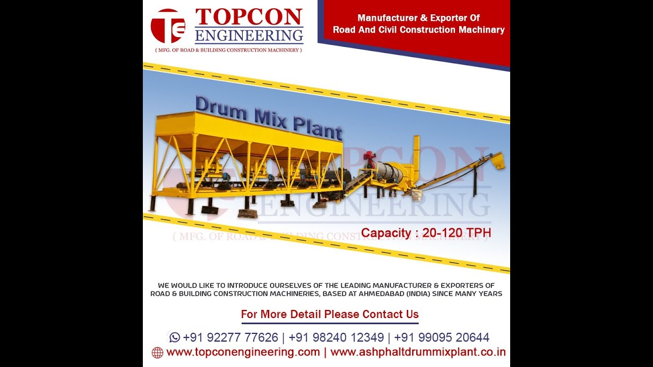 Asphalt Drum Mix Plant | Topcon Engineering | Construction Plant