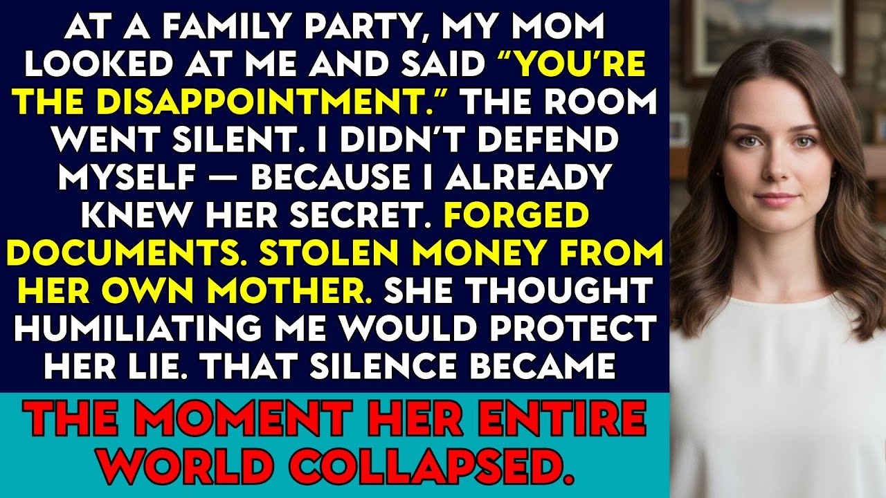 At a Family Party, My Mom Announced I Was the Disappointment — I Let the Room Go Silent