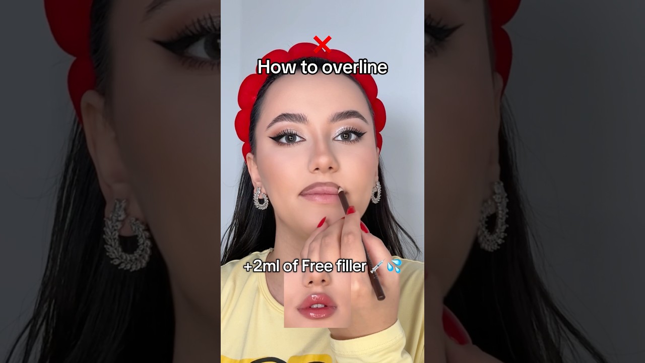 Overline correctly your lips #makeup #makeuptutorial