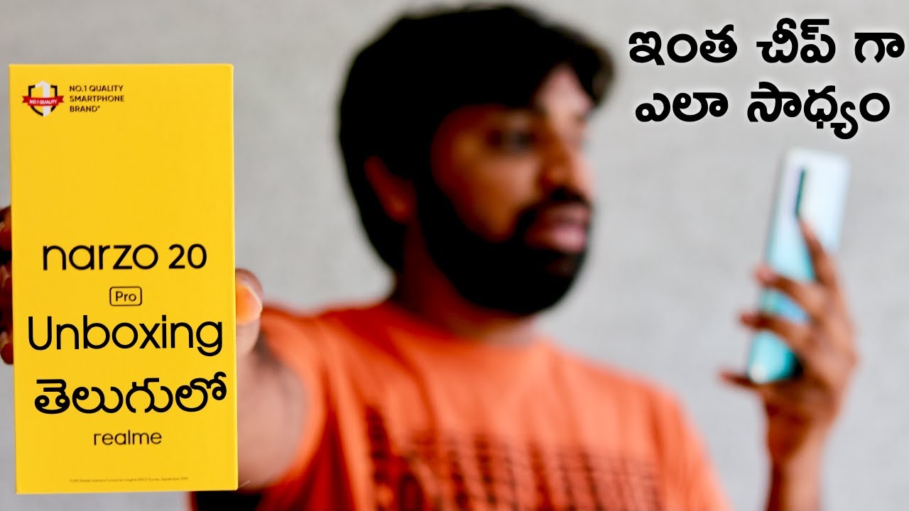 Realme narzo 20 Pro Unboxing & Initial Impressions With Cam Samples || In Telugu ||