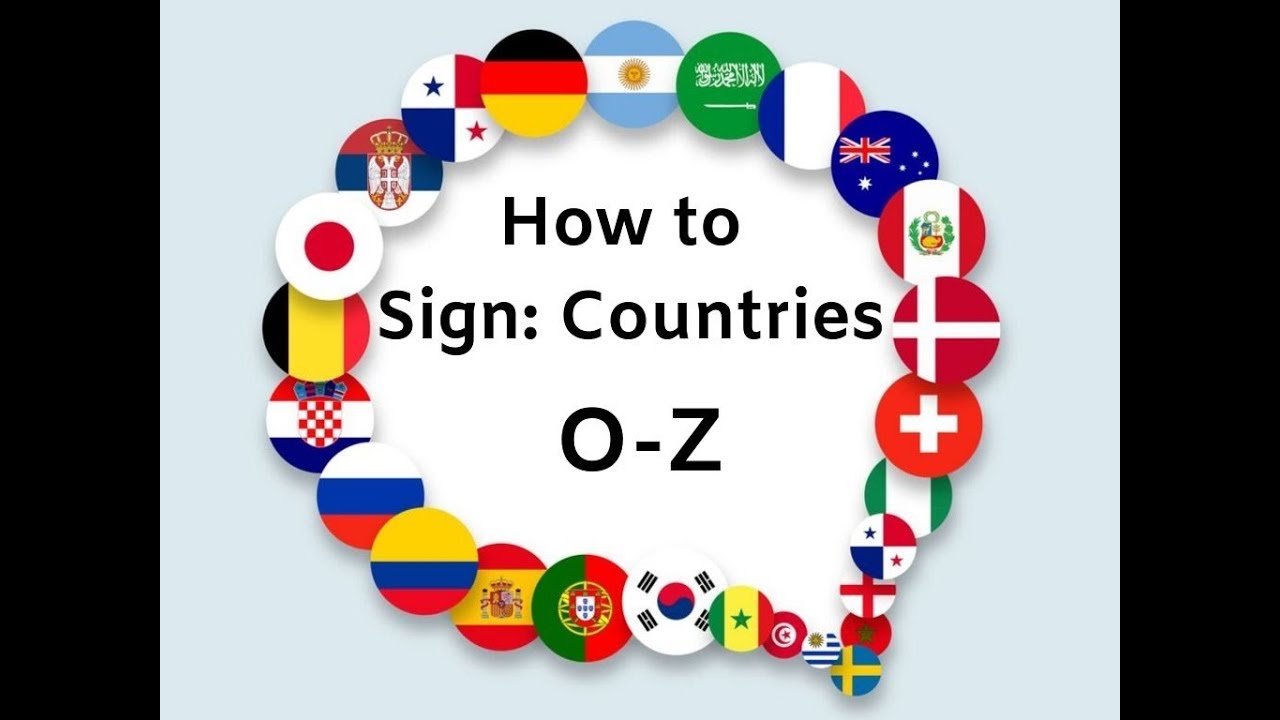 Country Signs in ASL / Part 3 Learn How to Sign Countries: O-Z
