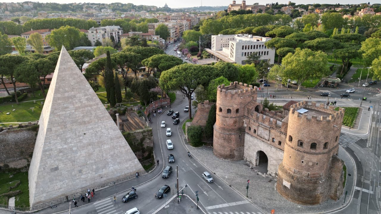 Piramide Cestia e Porta San Paolo - Dji Mini 3 Pro - Gopro Hero 11 Black
