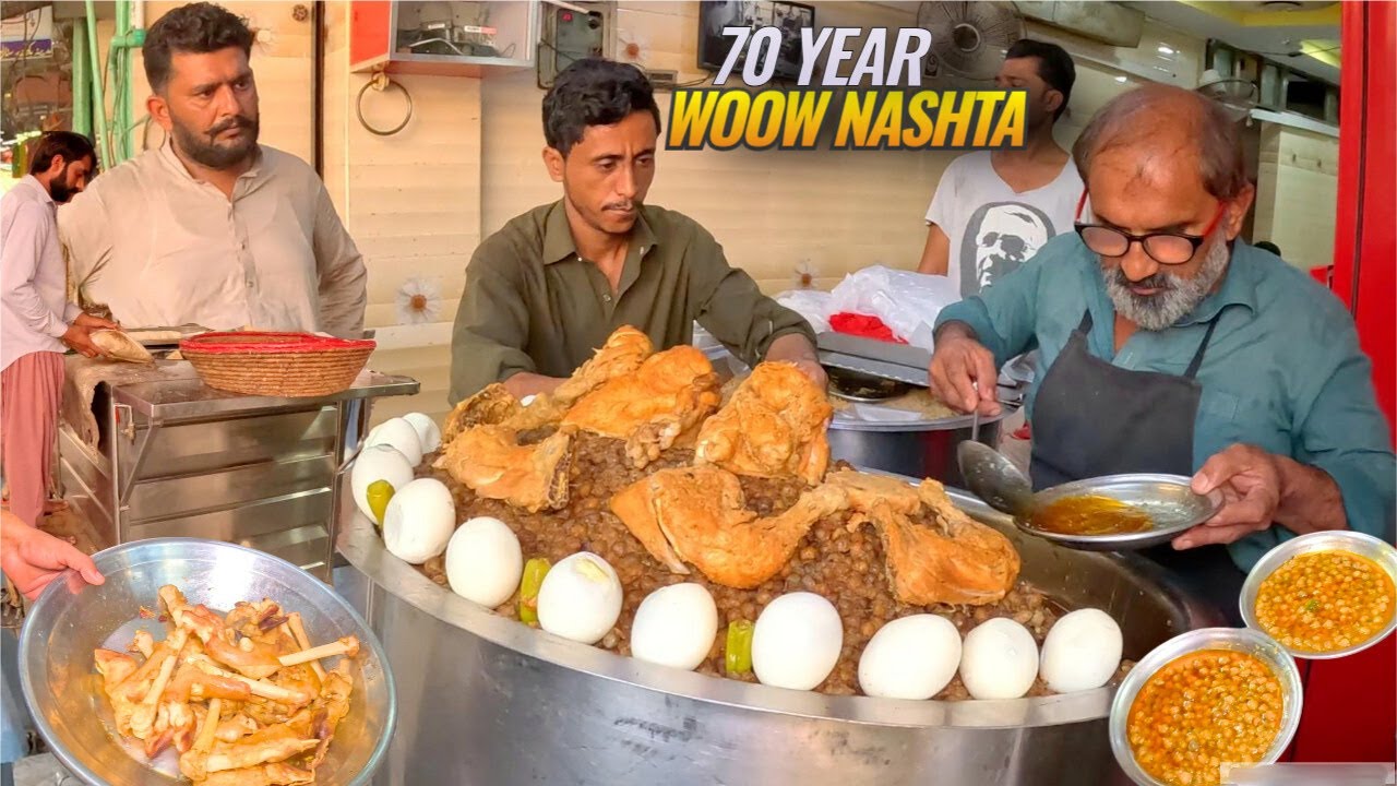70 Year Old Punajbi National Street Food Pakistan 😍Chiken Anda Kofta Channy