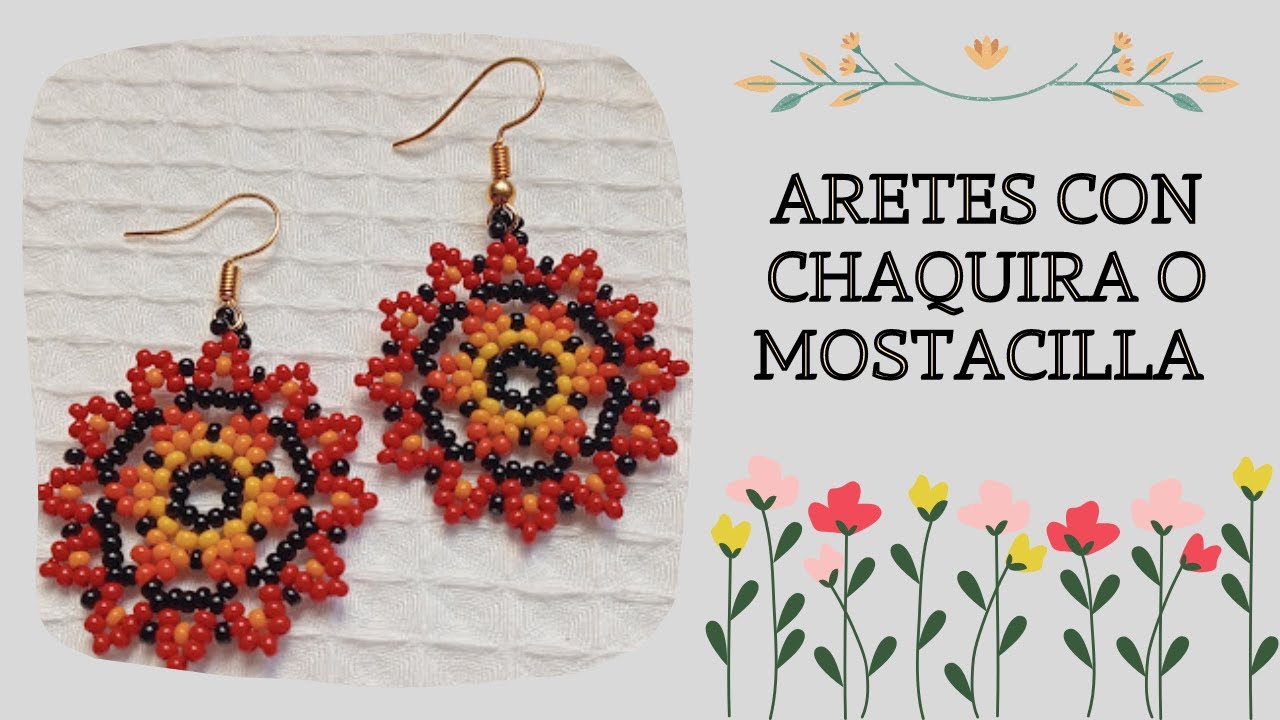 Aretes con chaquira / mostacilla ✨