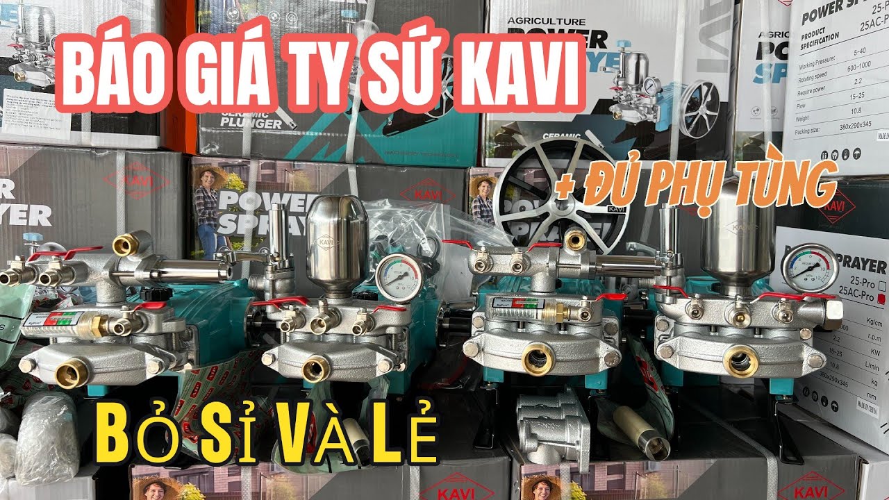 [Báo Giá] Đầu xịt Ty Sứ Toàn Phần Kavi 1.5Hp Và 2Hp Bầu Áp và Tự Động chính Hãng.