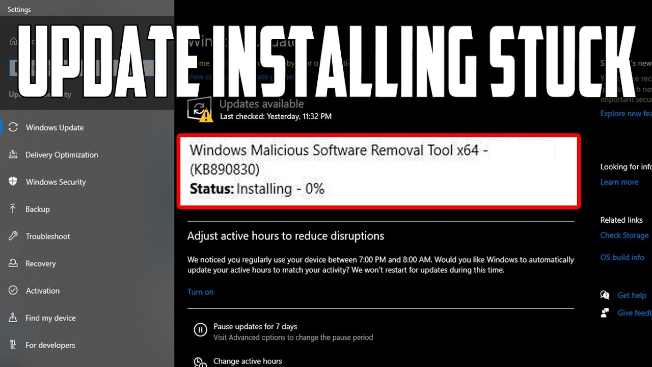 Как исправить зависание установки Центра обновления Windows на 0% в Windows 10