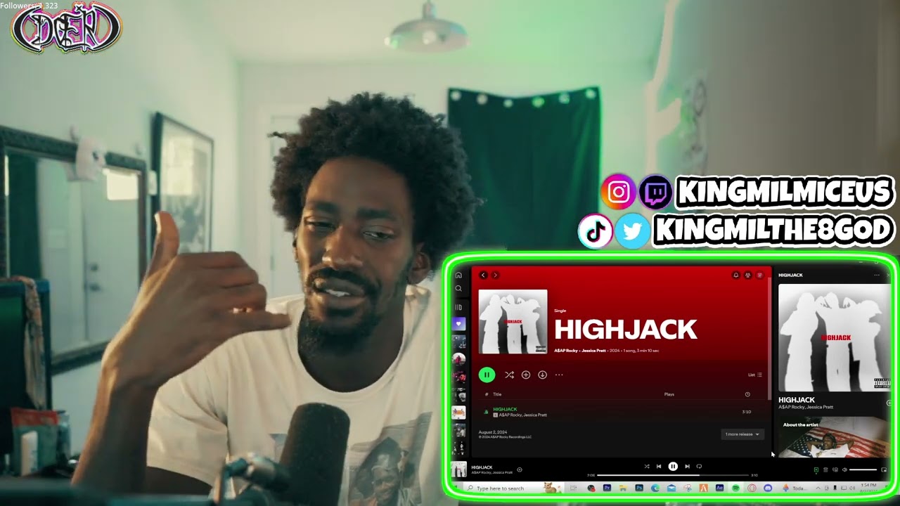 The 8 God Reacts to: A$AP ROCKY - HIGHJACK