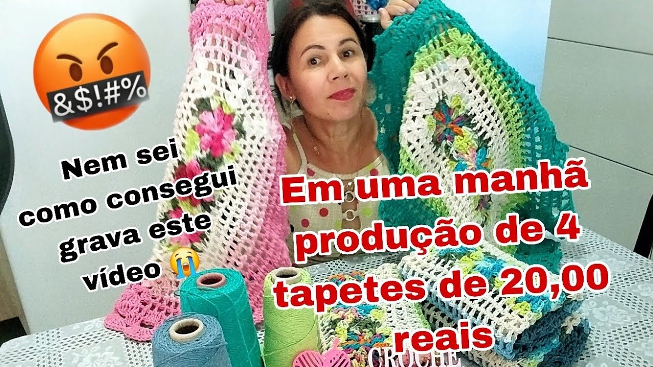 😬Tapetes de Crochê Simples e Lindos por Apenas R$20,00🤫#tapetedecroche #croche #artesanato