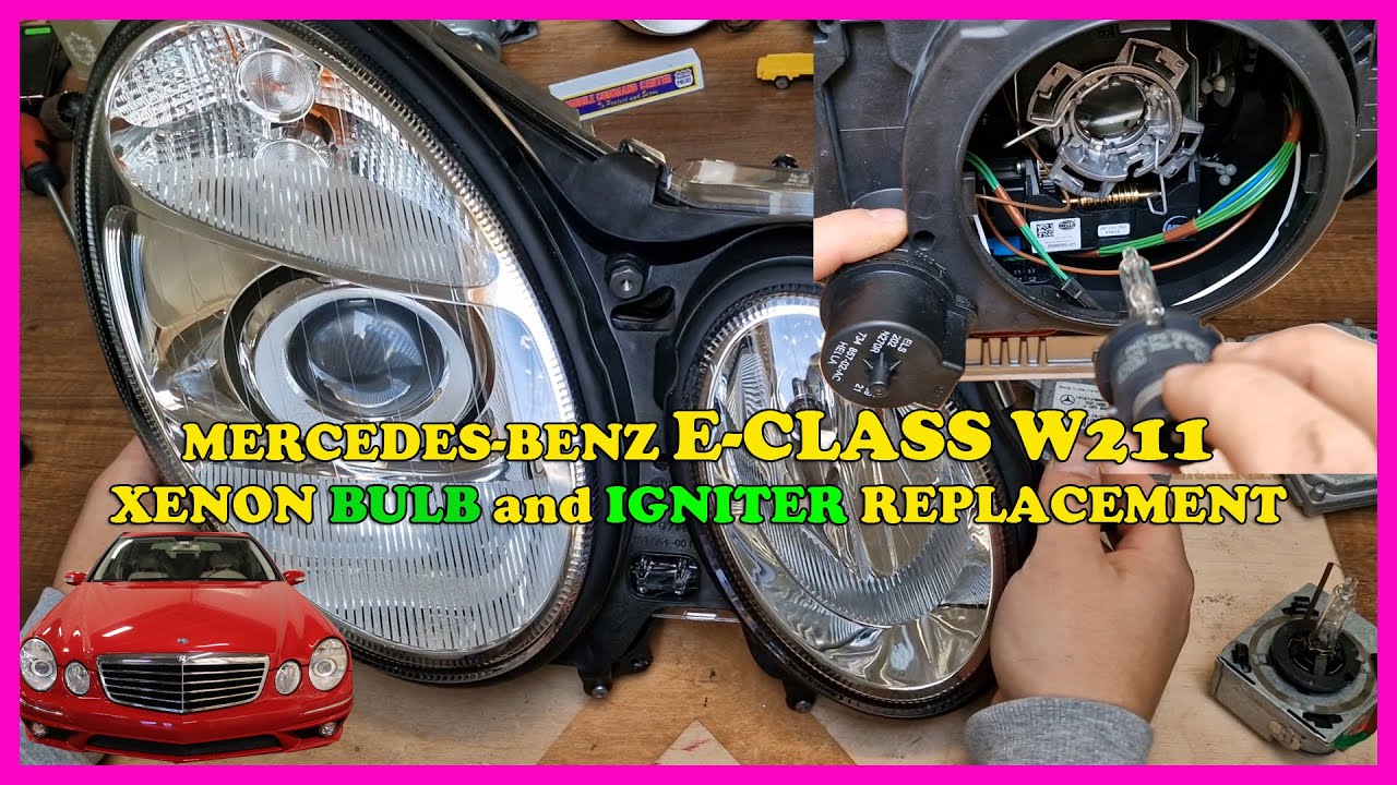 Mercedes E-Class W211 XENON headlight low & high beam repair: D2S bulb, igniter or ballast change
