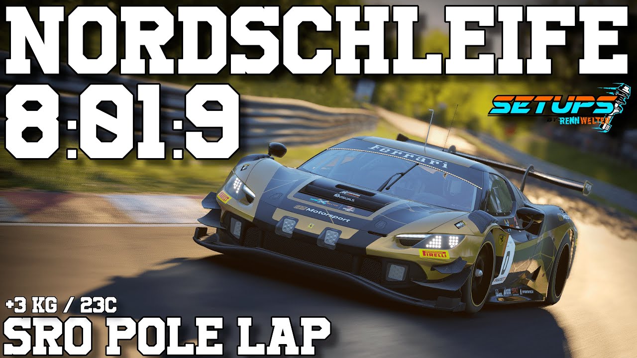8:01:9 SRO Pole Lap - Ferrari 296 GT3 - 24h Nordschleife - Assetto Corsa Competizione