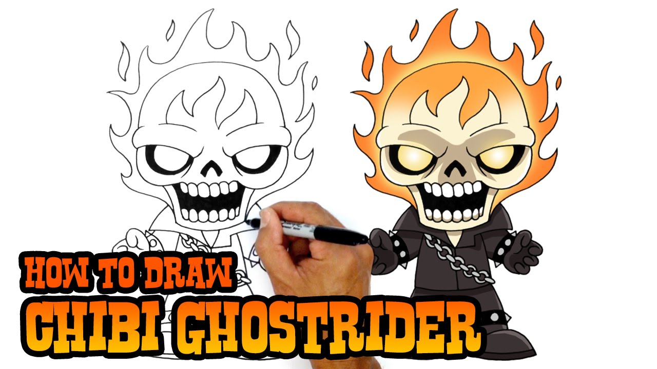 How to Draw Ghostrider | Johnny Blaze Art