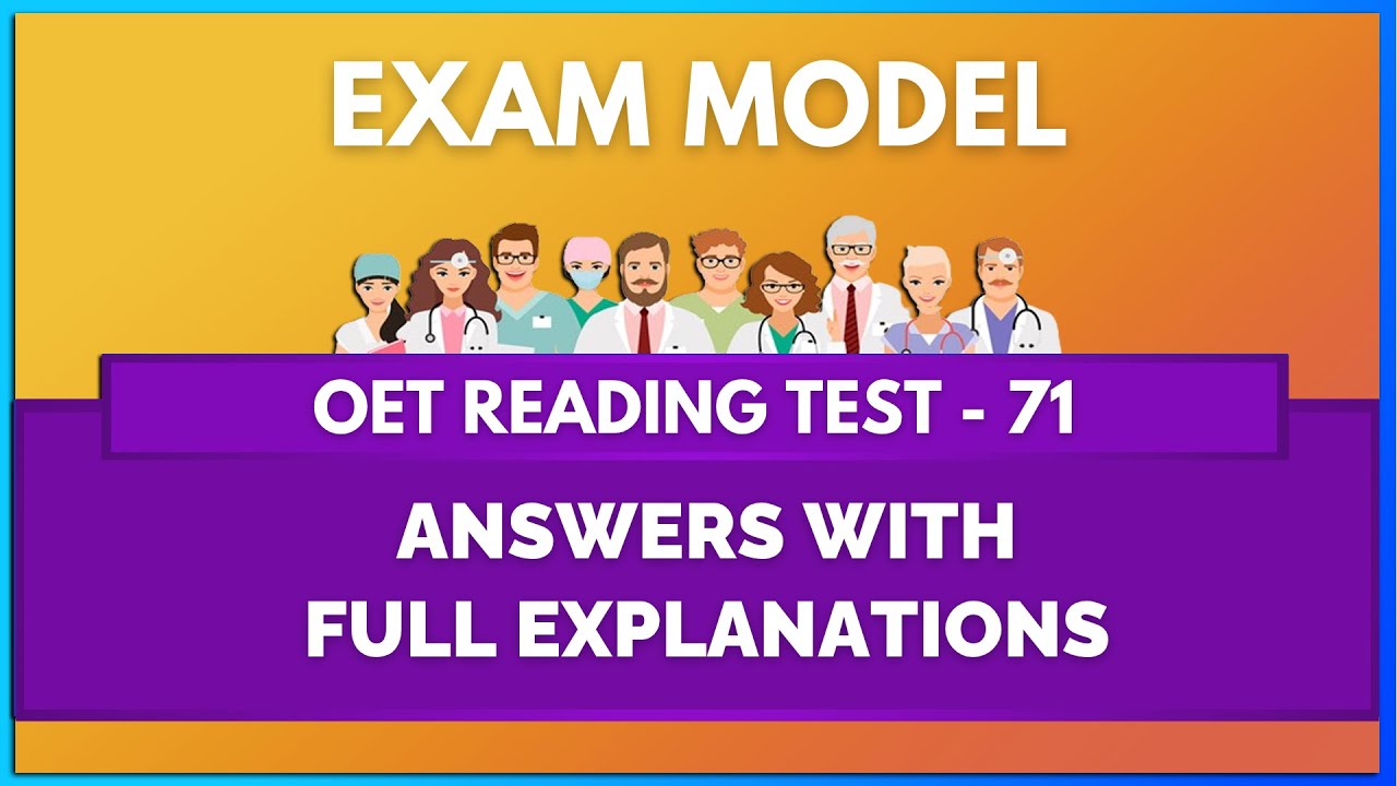 OET READING TEST - 71 | MIHIRAA