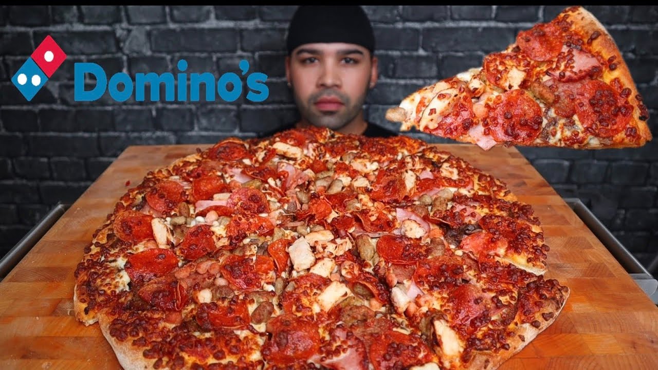 EXTRA LARGE 11 MEAT PIZZA ASMR MUKBANG
