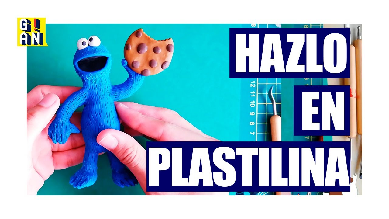 📍 ▶PLASTILINA/Como hacer COMEGALLETAS/Cookie Monster /HOW TO MAKE/PLASTICINE 90,s 😱😱✅