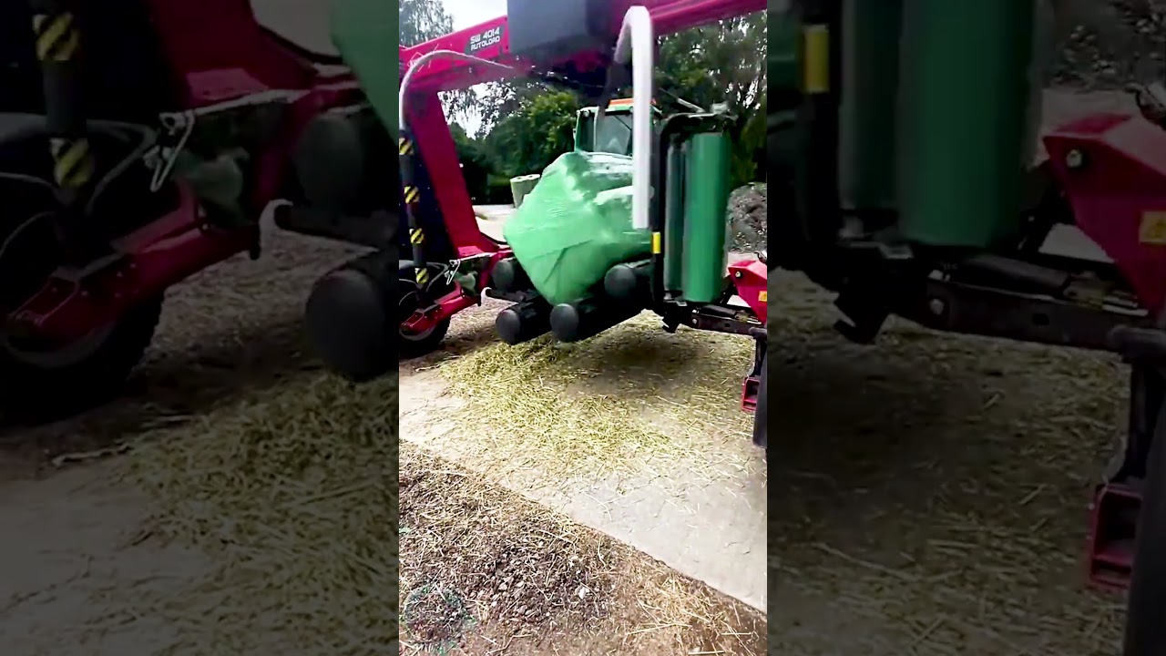 Hay Baling Magic! Watch Loose Straw Become Perfect Cubes