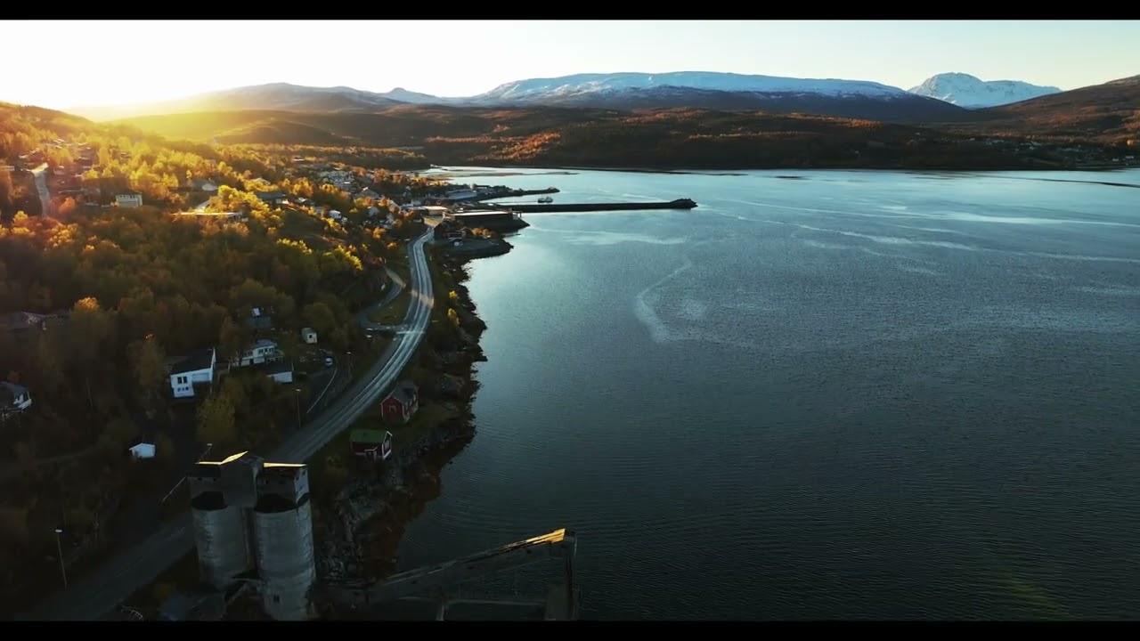 Mavic 3 Classic Autumn vibes North Norway Salangen - snow in the mountains.