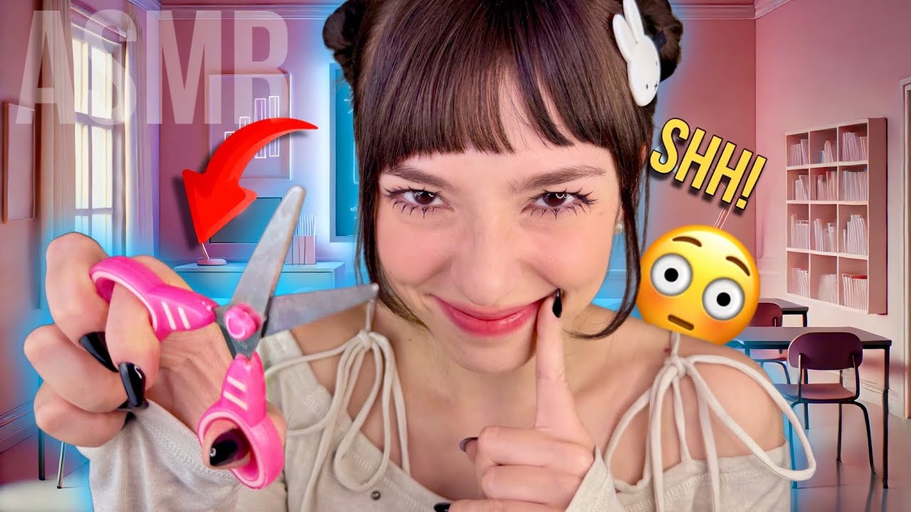 (asmr) a menina que senta atrás de você corta seu cabelo | PS: ela não sabe cortar cabelo 😳