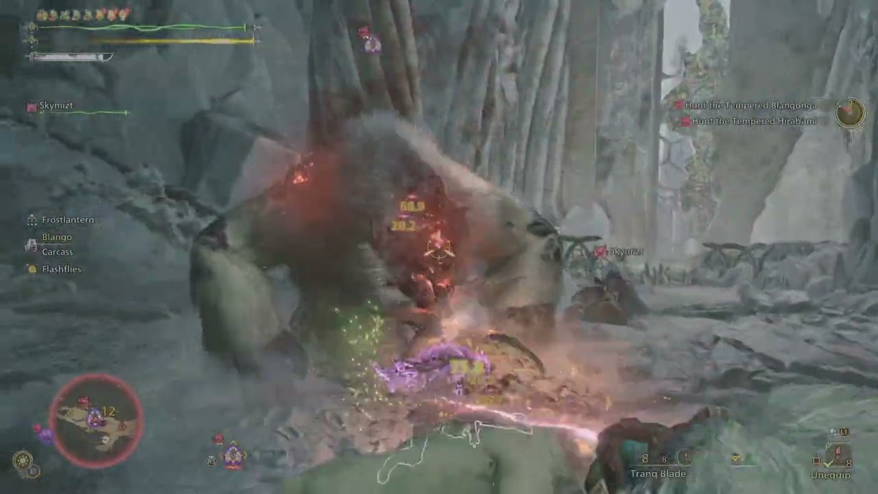 Monster Hunter Wilds - Solo HR grinding (Tempered Blangonga/Hirabami 3'xx