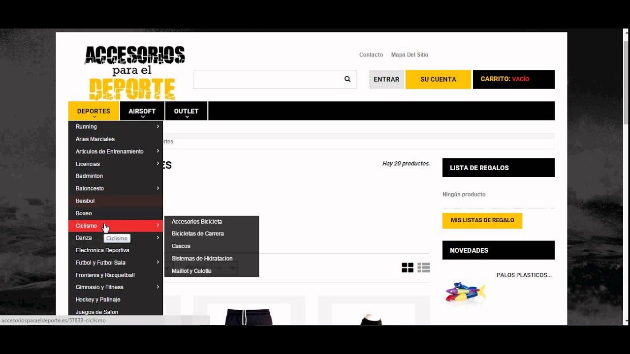 Tienda Online Accesorios Para El Deporte