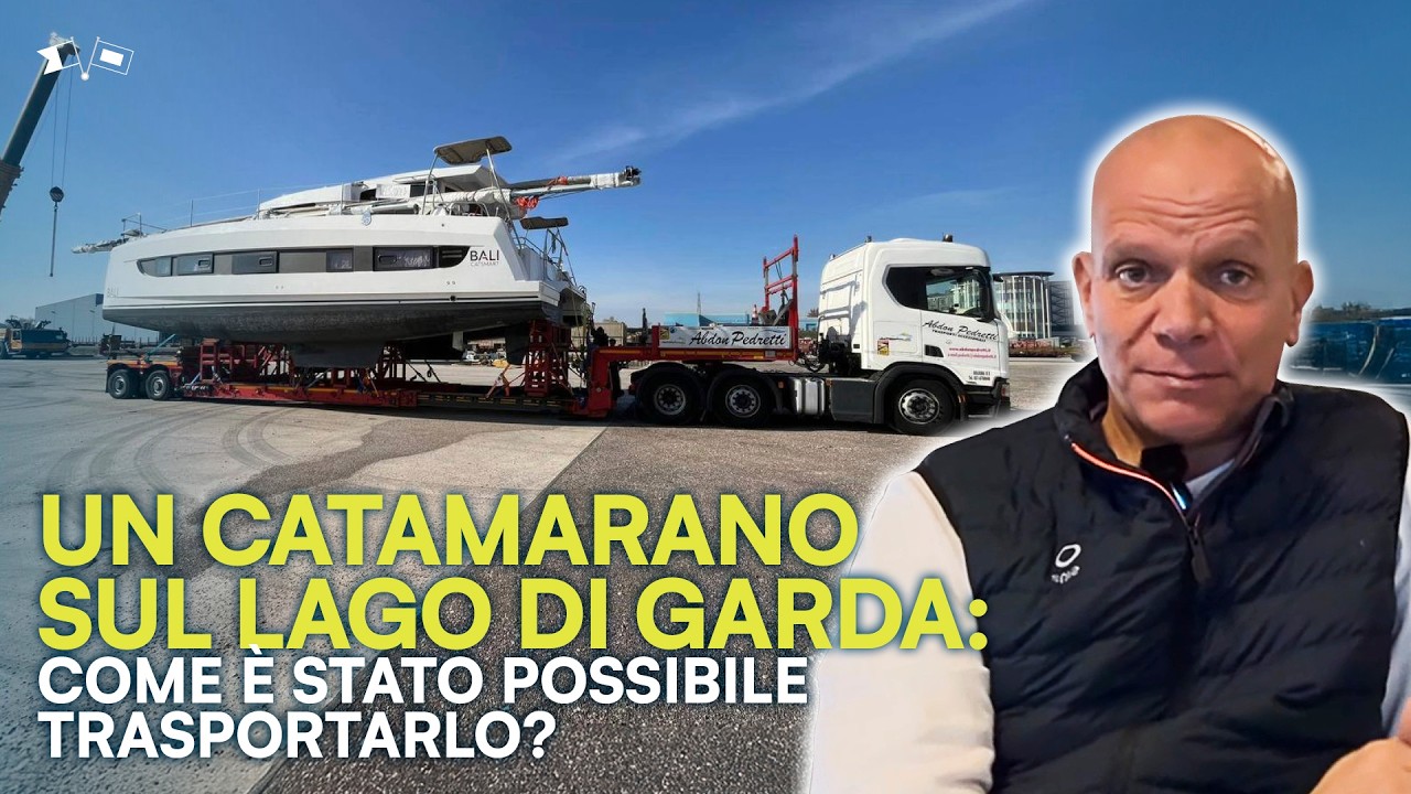 Un catamarano BALI  CATSMART in viaggio verso il Lago di Garda ⛵🔥