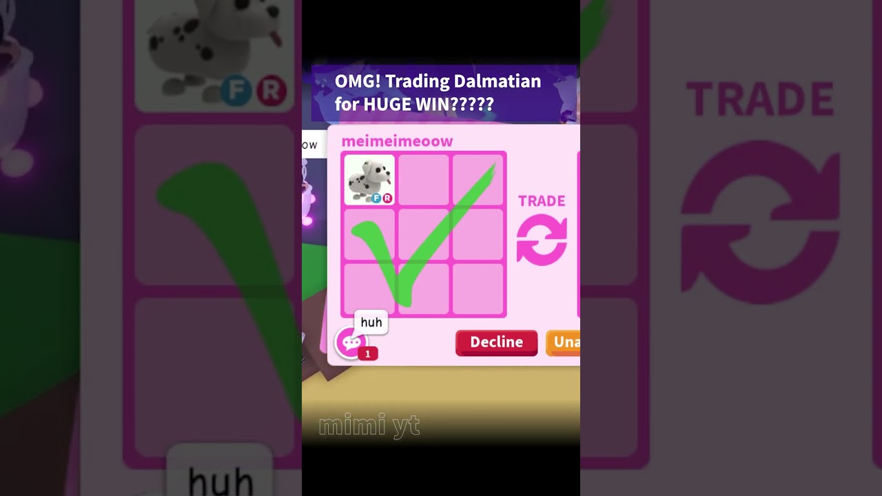 OMG!😱 HUGE WIN FOR MY DALMATIAN??? W/F/L ADOPT ME TRADING