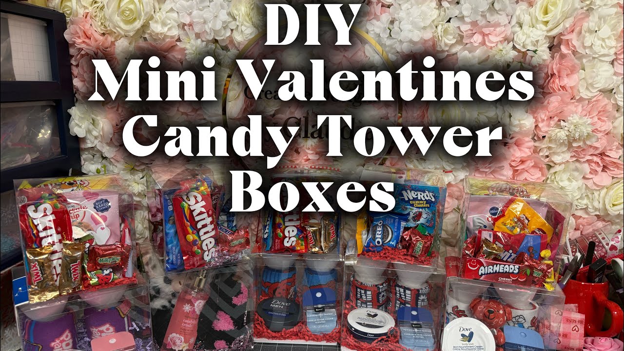 DIY Mini Valentines Candy & Gift Towers #diy #easy #valentinesday 