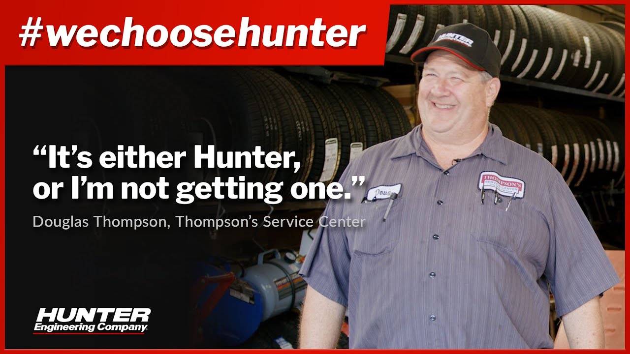 Thompson's Service Center thrives on a foundation of Hunter equipment