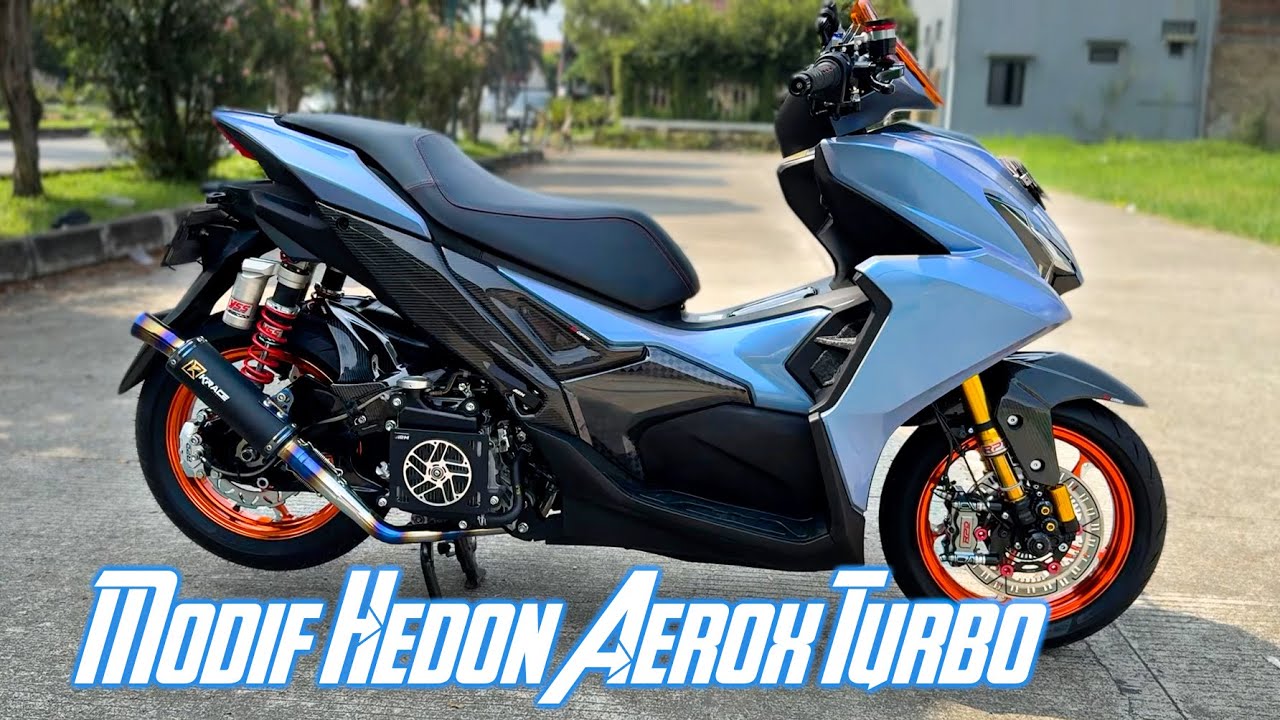 3 Project Aerox Turbo‼️ Pasang Carbon, Ganti Warna, Down Size Ban
