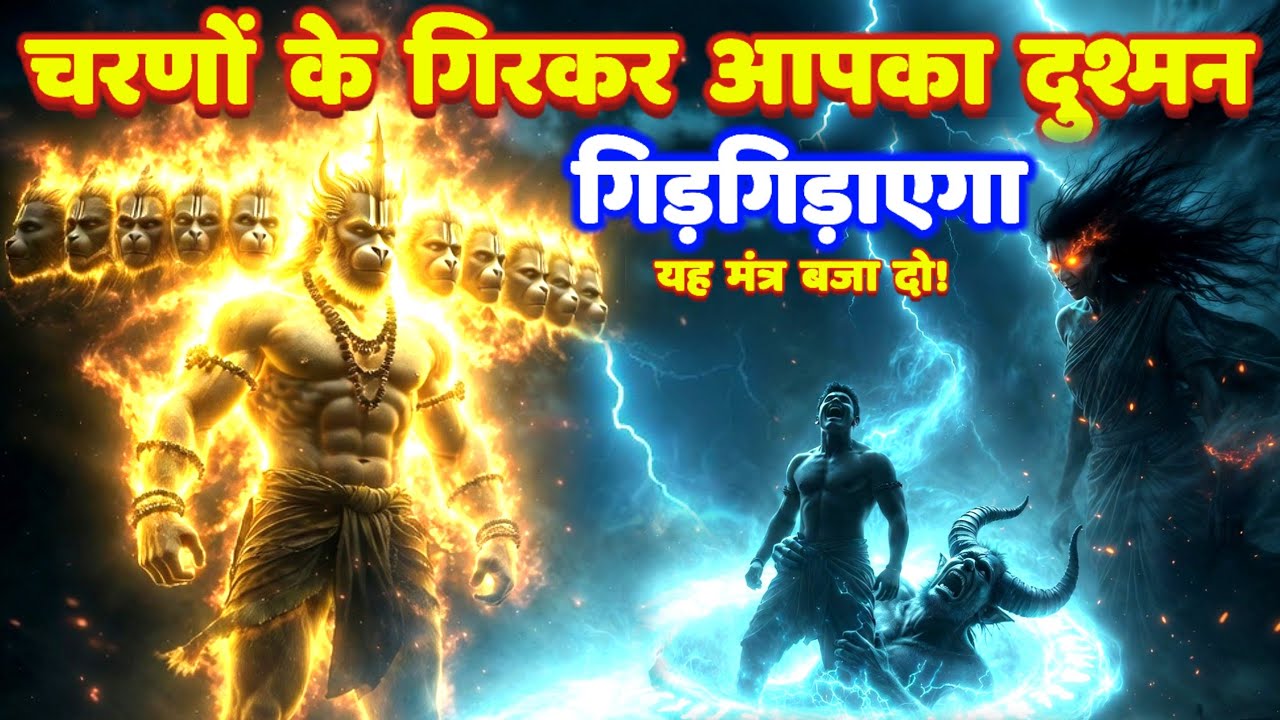 शत्रु को जड़ से खत्म करने वाला 11 मुखी हनुमान का अचूक मंत्र: चरण मे गिरेगा दुश्मन! Hanuman Mantra