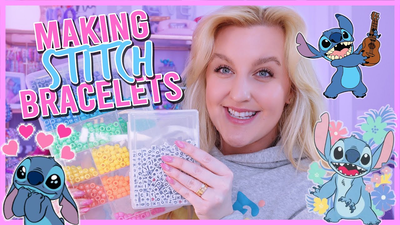 Stitch Vibes Only 💙🌈 make cute beaded bracelets with me ✨ Bracelet-Making Disney Edition 💙