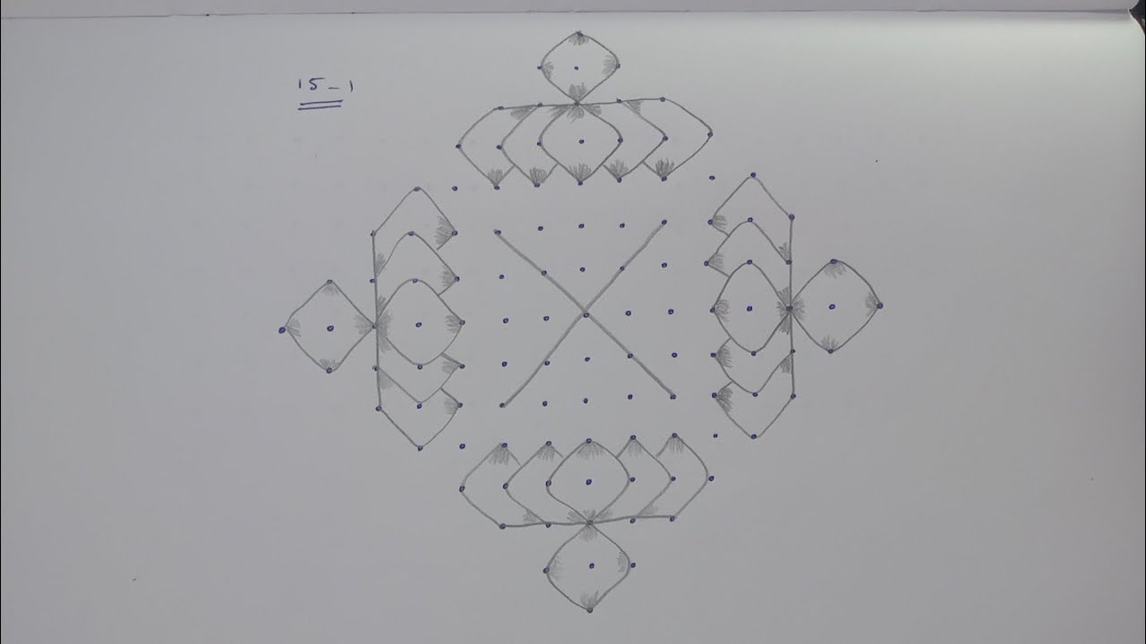 Simple and easy dot kolam @velicham6