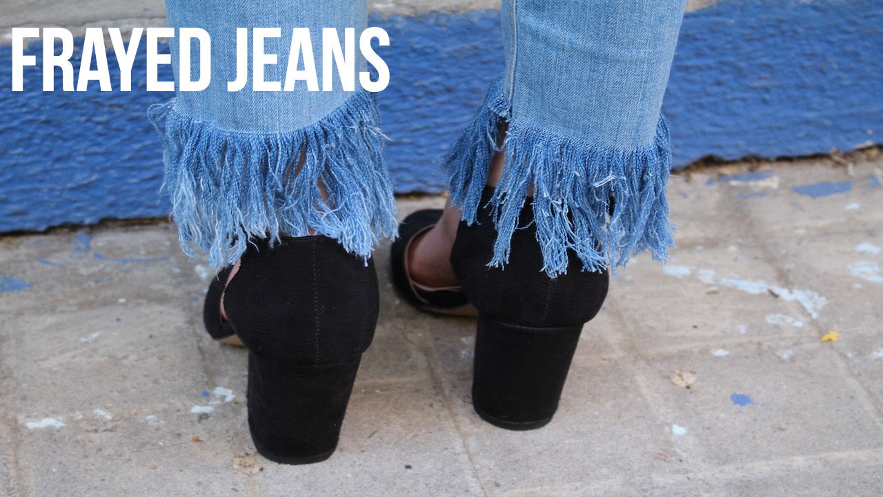 DIY FRAYED JEANS | Angela Henche