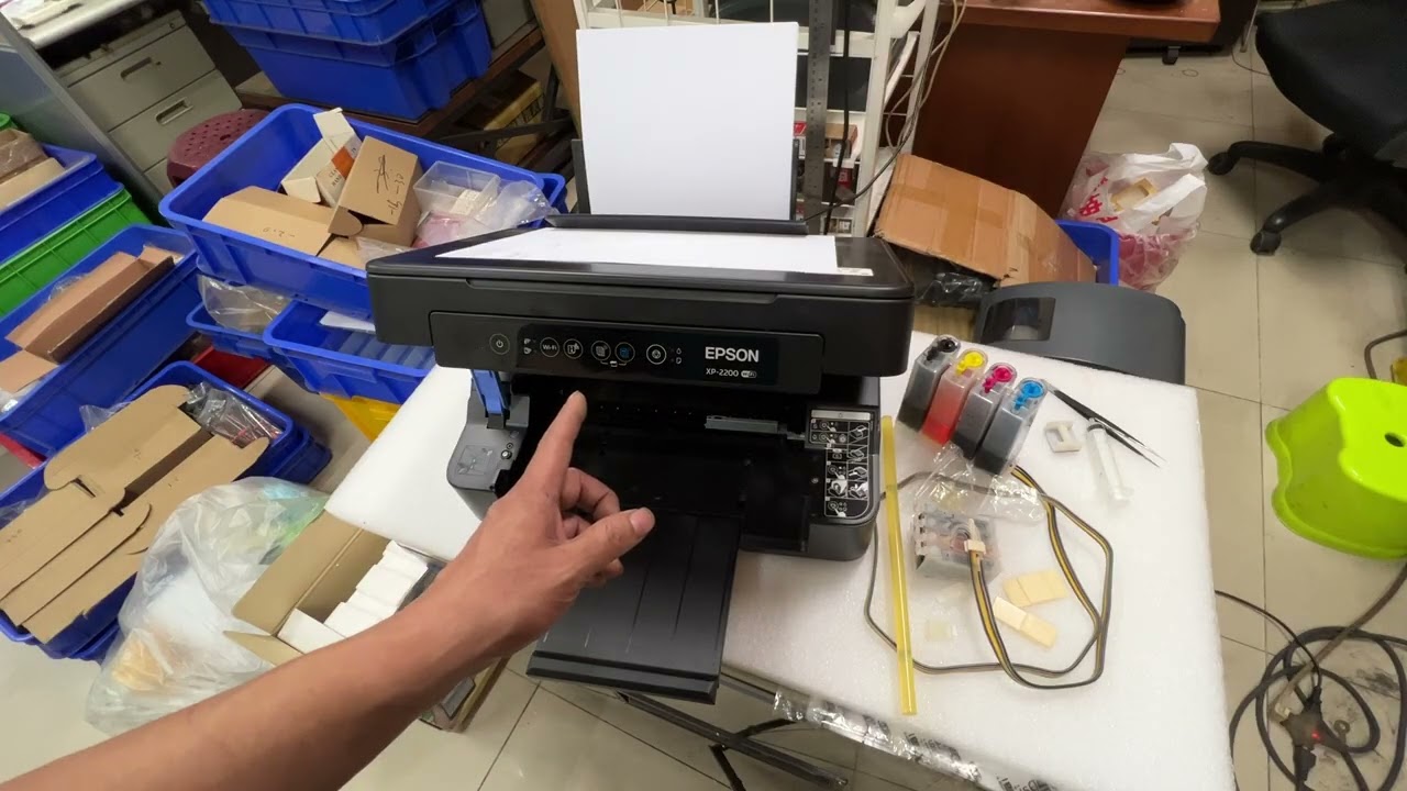 【改裝紀錄】EPSON XP-2200 免晶片刷機改裝（宅配收送）PART1 改裝過程 #出廠日期2024年9月 #韌體 IU05P2 #可軟刷機 #極光墨水 #染料墨水 20260108