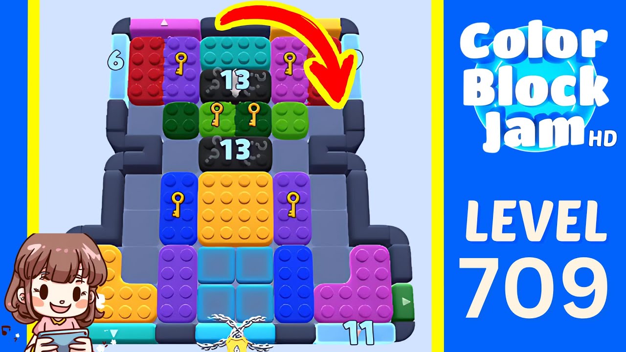 Color Block Jam Level 744 (709) Solution Walkthrough